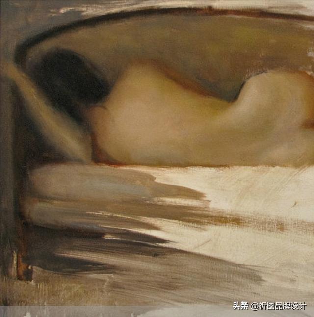 “乳”此美麗的人體油畫作品，肌膚如此細膩絲滑，真美
