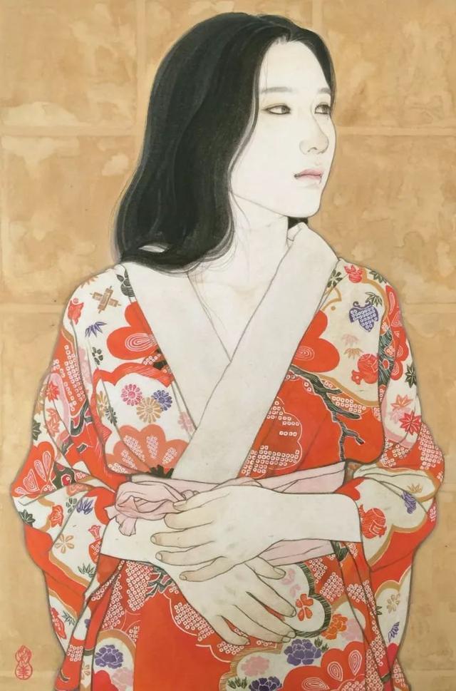 日本女畫家唯美工筆人體繪畫作品