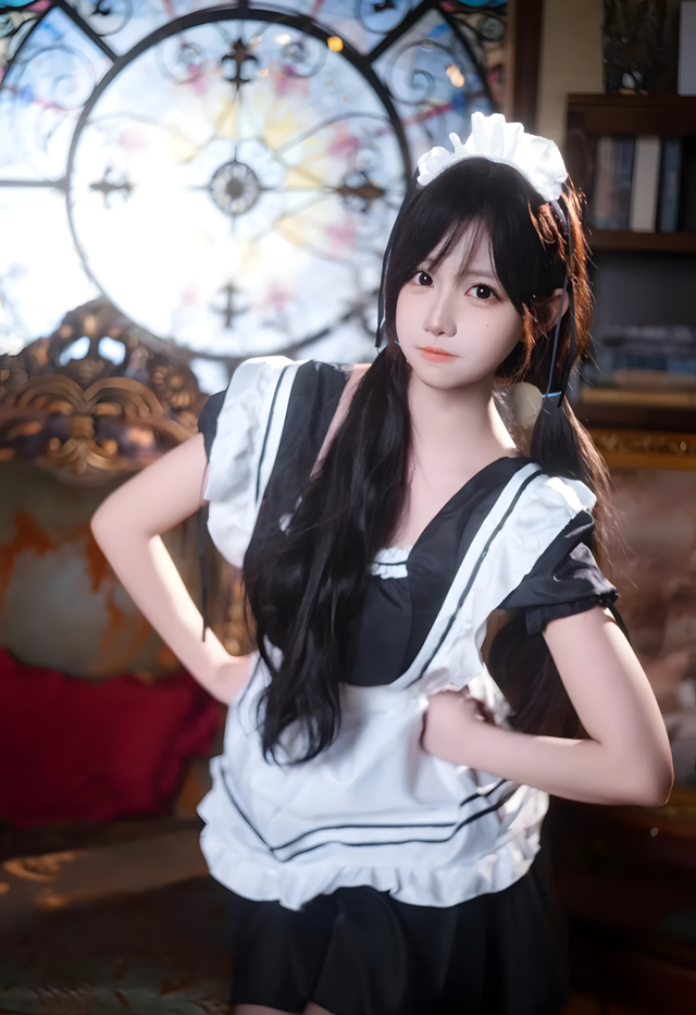 美女丨蘿莉女仆裝黑絲寫真