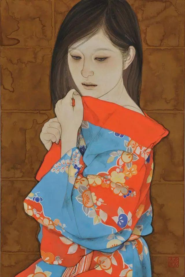日本女畫家唯美工筆人體繪畫作品