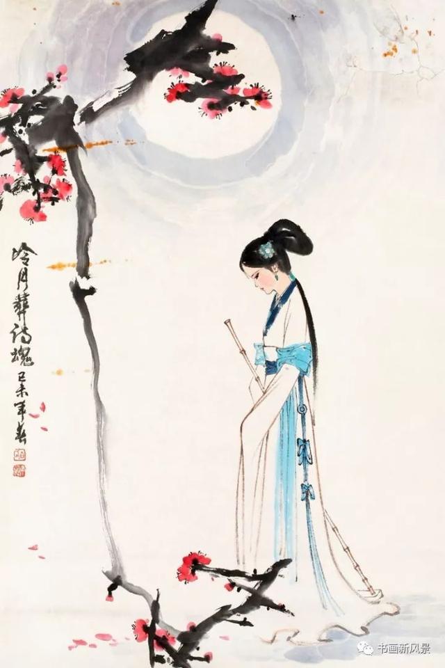 五位名家畫(huà)筆下的梅花仕女欣賞