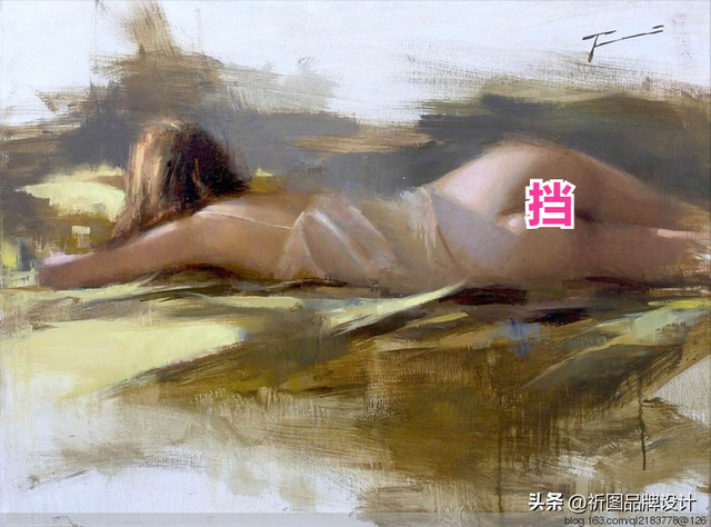 “乳”此美麗的人體油畫作品，肌膚如此細膩絲滑，真美