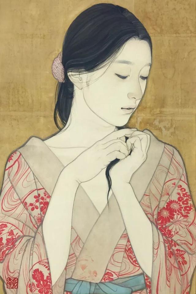 日本女畫家唯美工筆人體繪畫作品