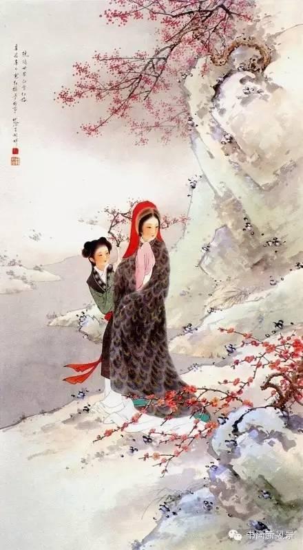 五位名家畫(huà)筆下的梅花仕女欣賞