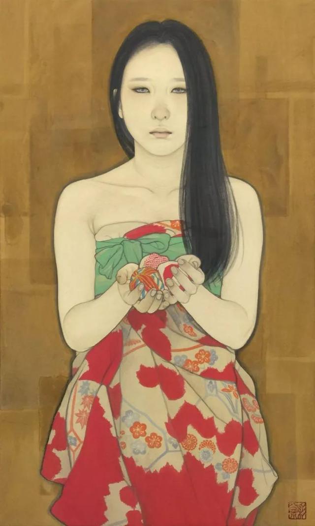 日本女畫家唯美工筆人體繪畫作品