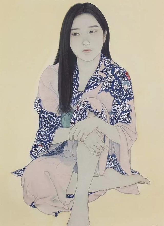日本女畫家唯美工筆人體繪畫作品