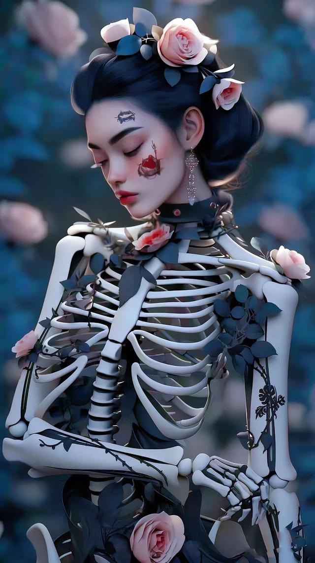 美女骷髏壁紙，紅粉骷髏何足爭，石崇當(dāng)日太憐卿