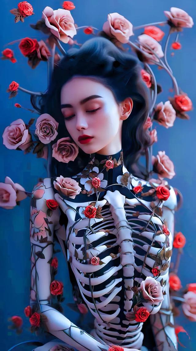美女骷髏壁紙，紅粉骷髏何足爭，石崇當(dāng)日太憐卿