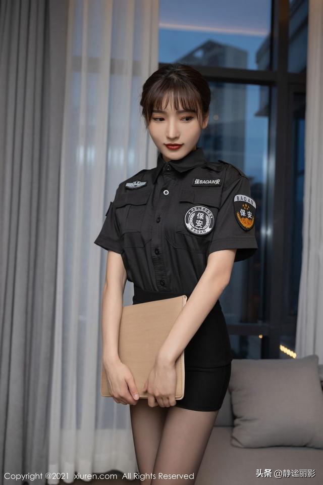 【黑裙誘惑】陸萱萱化身美女保安，緊身黑絲盡顯優(yōu)雅氣質(zhì)