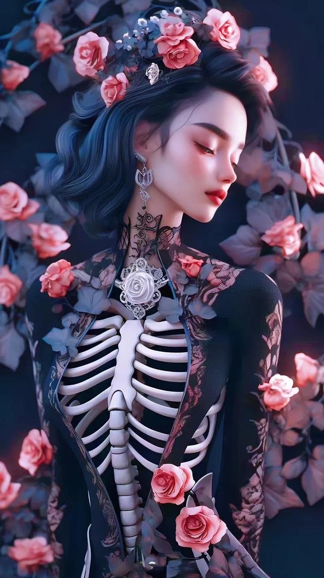 美女骷髏壁紙，紅粉骷髏何足爭，石崇當(dāng)日太憐卿