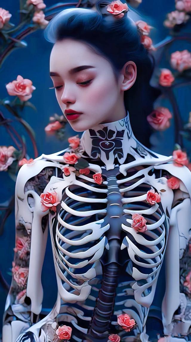美女骷髏壁紙，紅粉骷髏何足爭，石崇當(dāng)日太憐卿