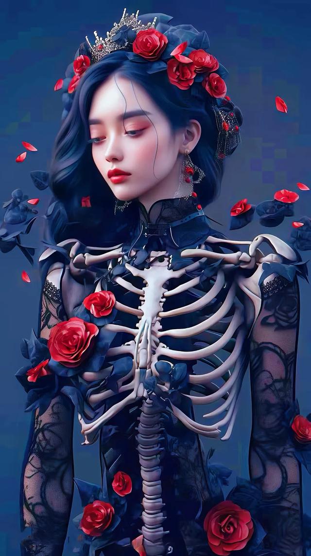 美女骷髏壁紙，紅粉骷髏何足爭，石崇當(dāng)日太憐卿
