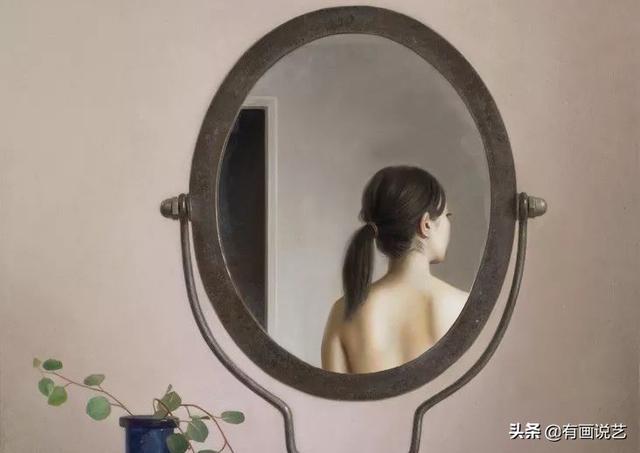 日本畫家畫人體，一幅鏡中少女，與眾不同