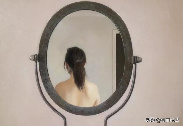 日本畫家畫人體，一幅鏡中少女，與眾不同