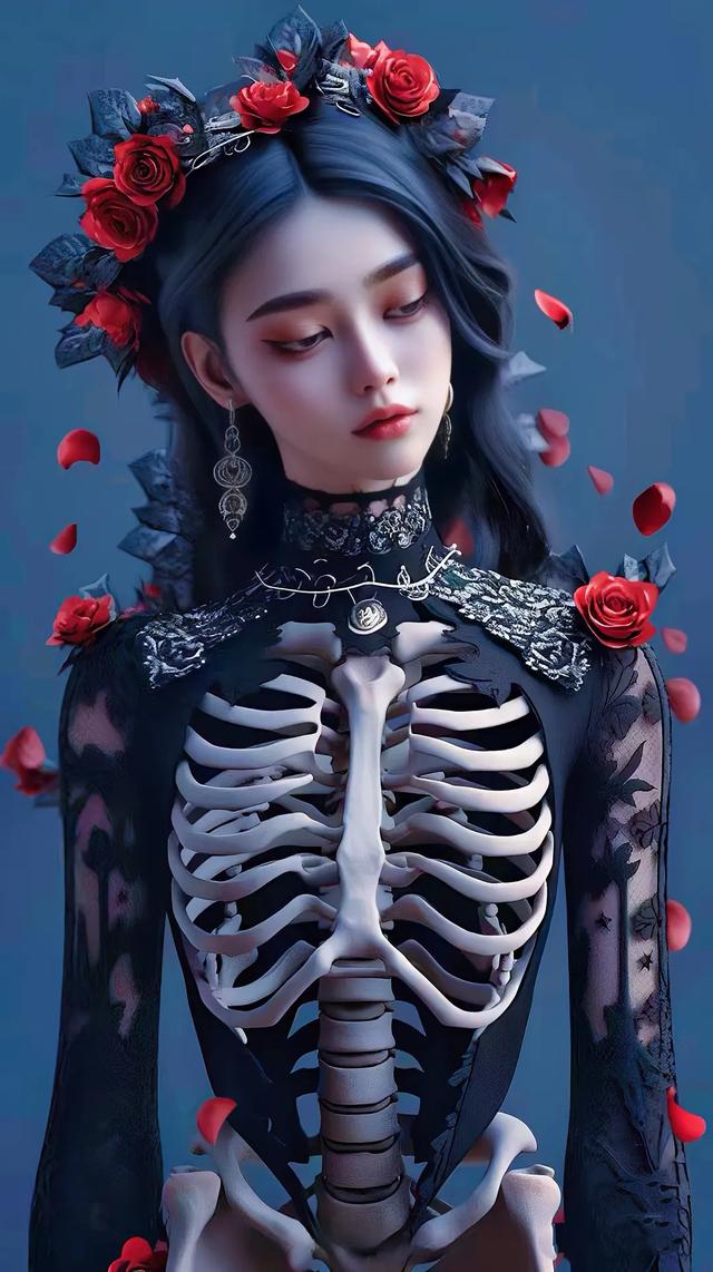 美女骷髏壁紙，紅粉骷髏何足爭，石崇當(dāng)日太憐卿