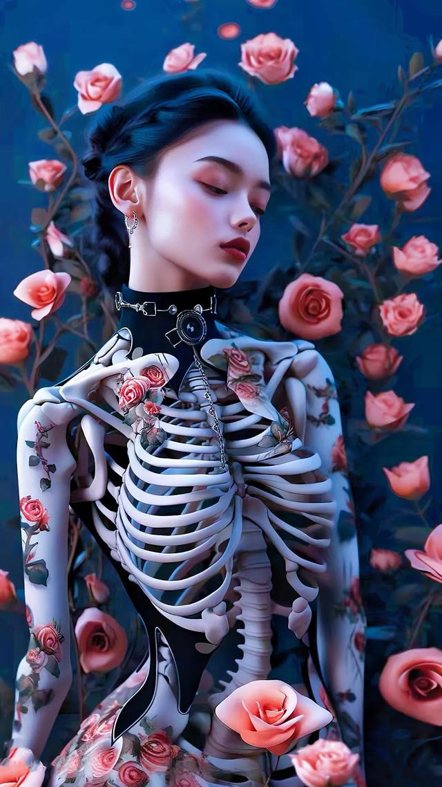 美女骷髏壁紙，紅粉骷髏何足爭，石崇當(dāng)日太憐卿