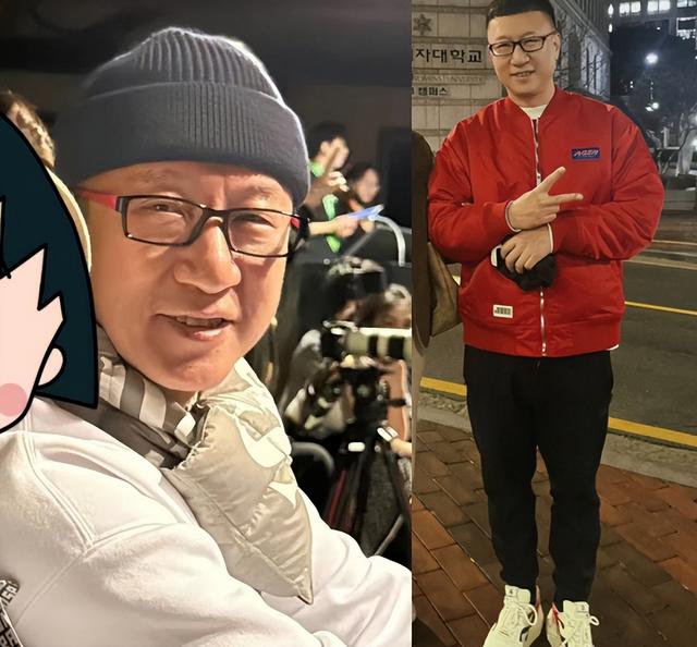 53歲孫紅雷帶妻女韓國(guó)度假，獲美女粉絲挽手合照，笑得滿面春風(fēng)