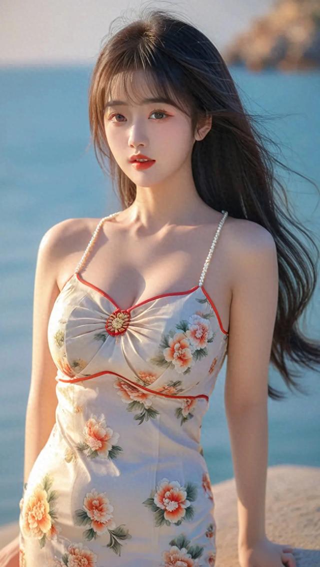 職場新人，海邊性感美女寫真