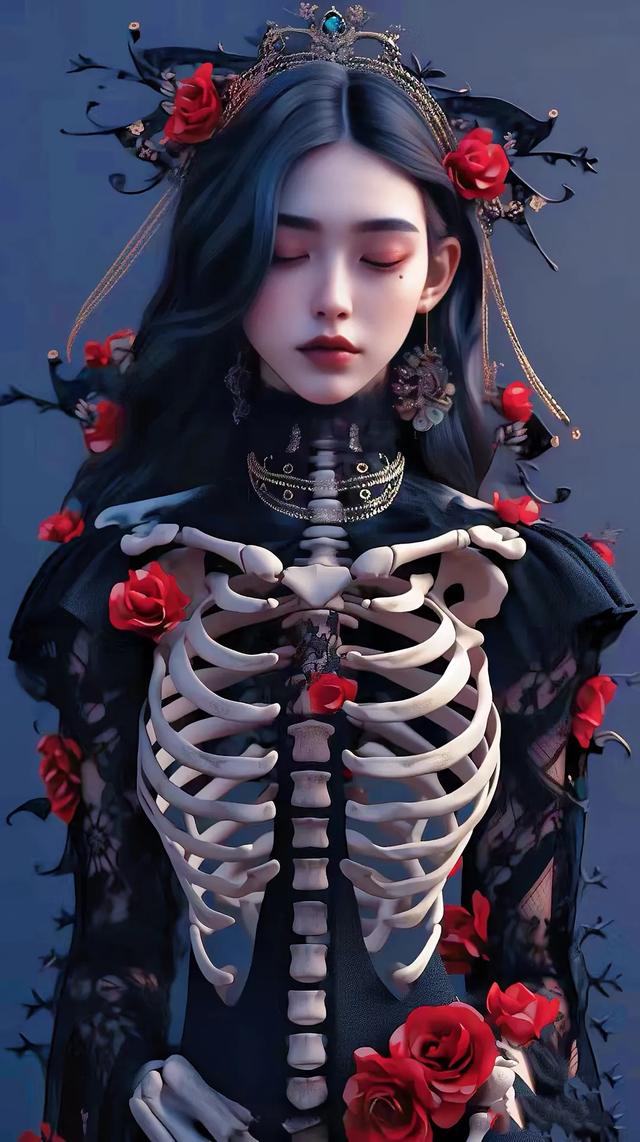 美女骷髏壁紙，紅粉骷髏何足爭，石崇當(dāng)日太憐卿