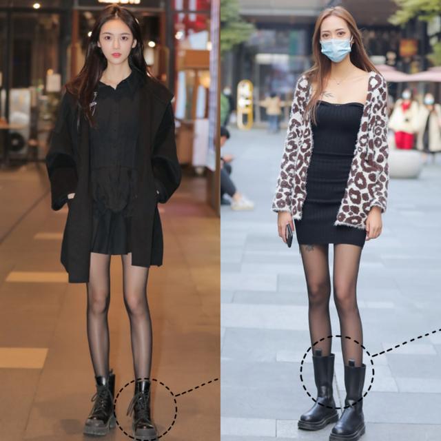 被杭州女生驚艷到了！滿大街都在穿“靴子+黑絲”，洋氣又好看