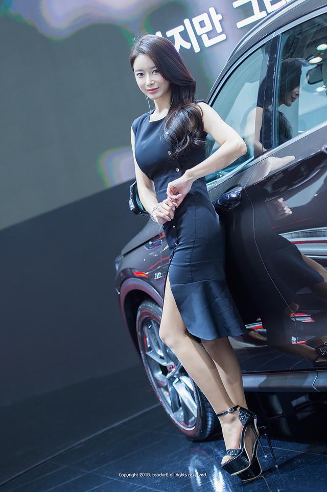 韓國車展美女車模高清圖片 清純亮麗可愛