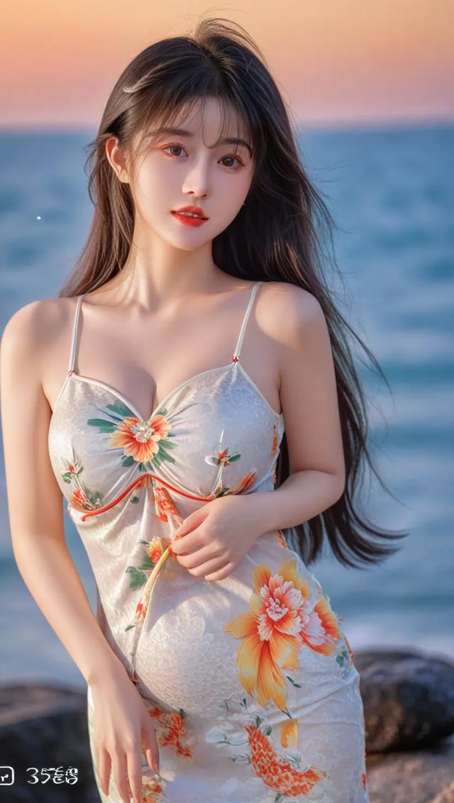 職場新人，海邊性感美女寫真