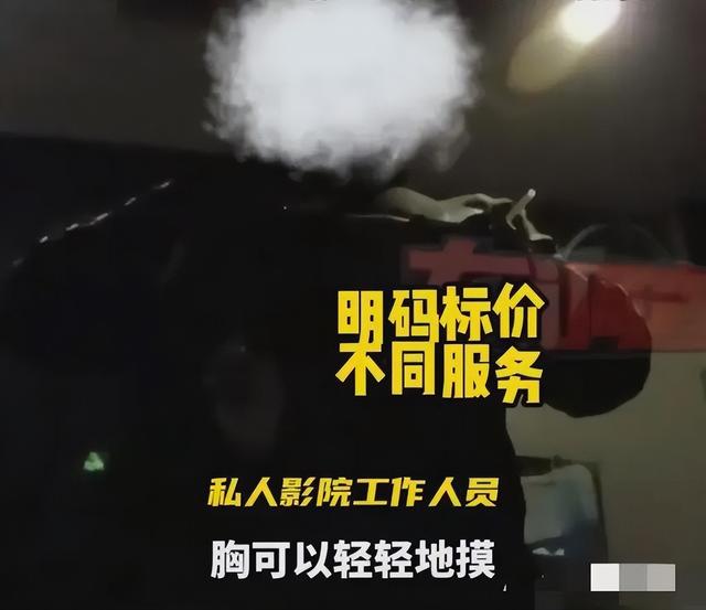 記者暗訪私人影院, 毫無底線！美女助教, 互動(dòng)觀影, 親嘴摸胸都可以